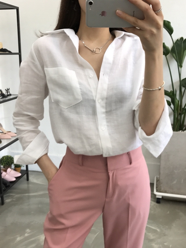 NEW FASHION LADY GIRL Blouse Pastel linen blouse