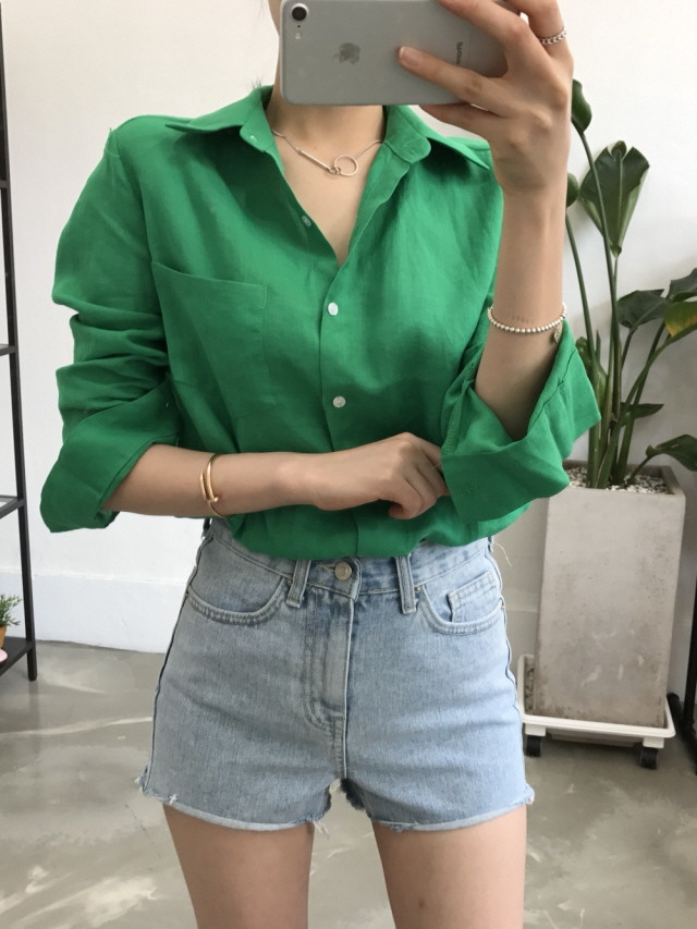 NEW FASHION LADY GIRL Blouse Pastel linen blouse