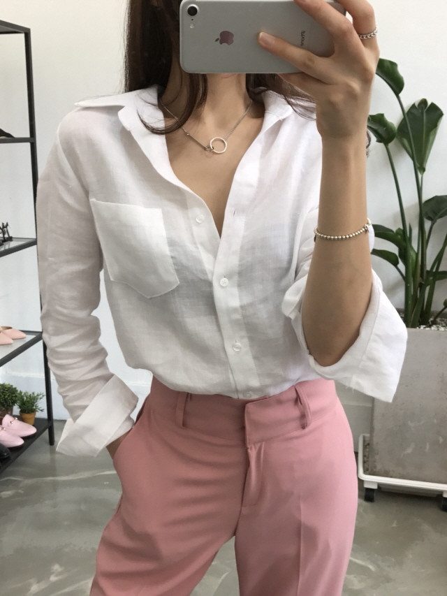 NEW FASHION LADY GIRL Blouse Pastel linen blouse