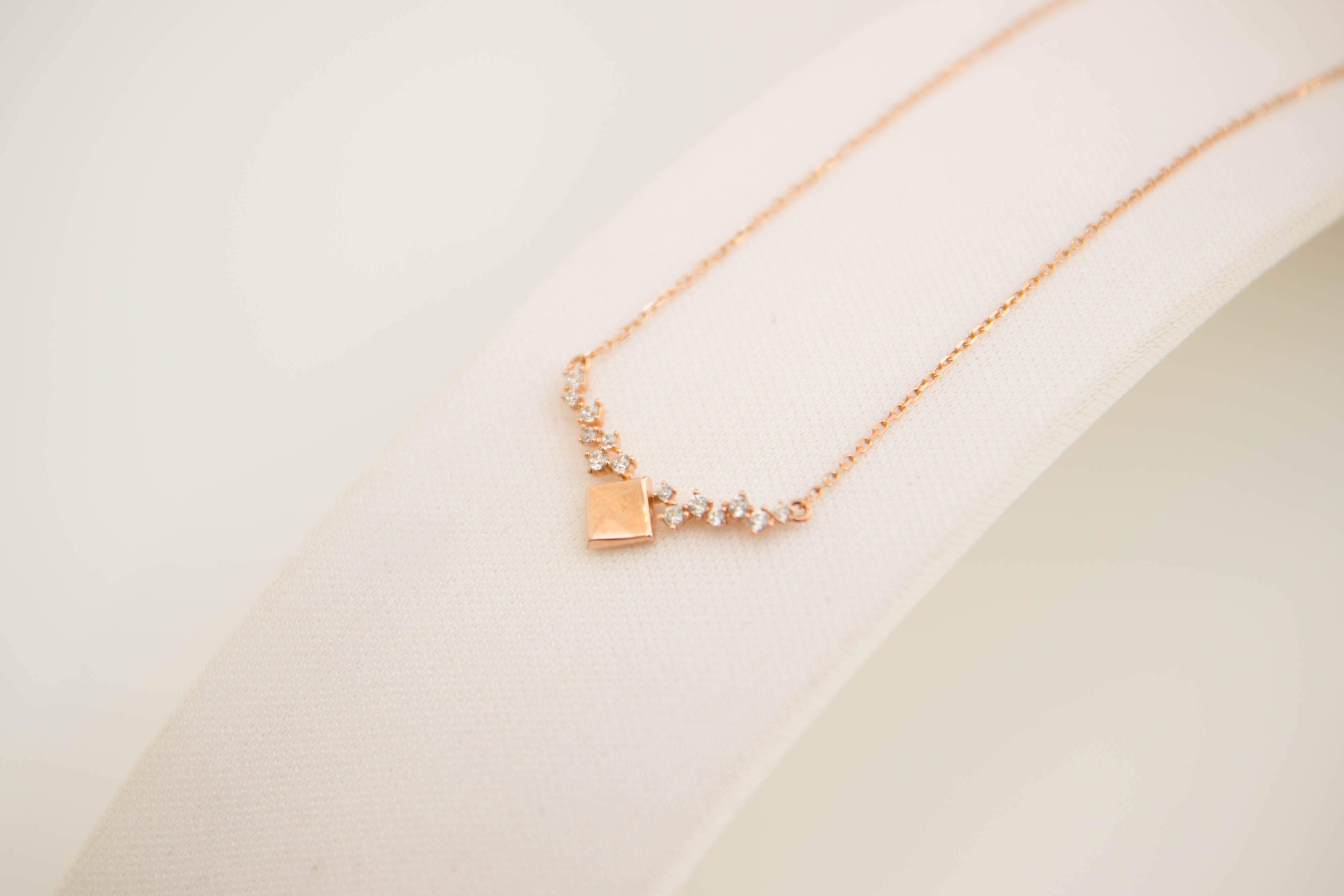 Charles Square Necklace 14K Women 14k Integrated C