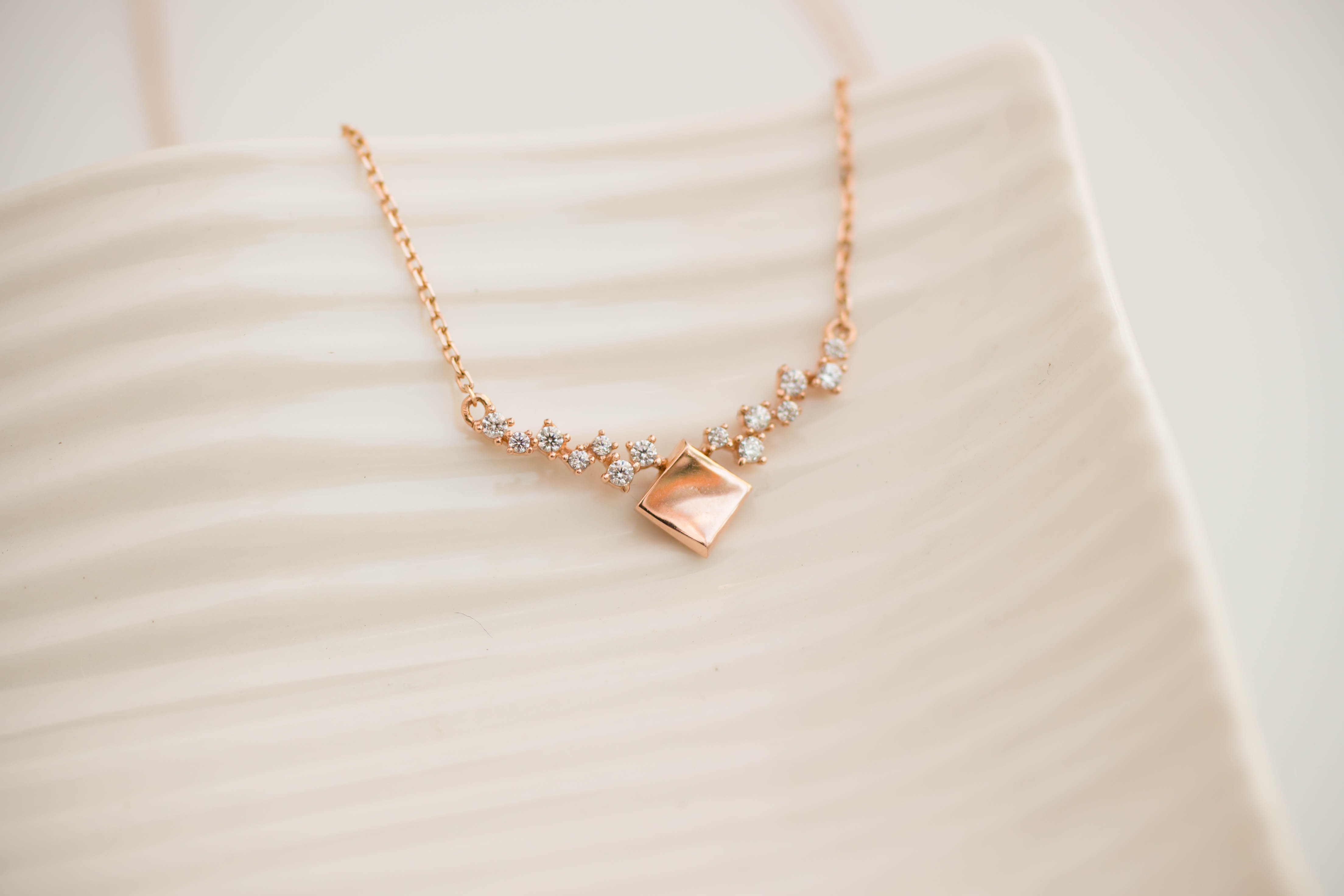 Charles Square Necklace 14K Women 14k Integrated C