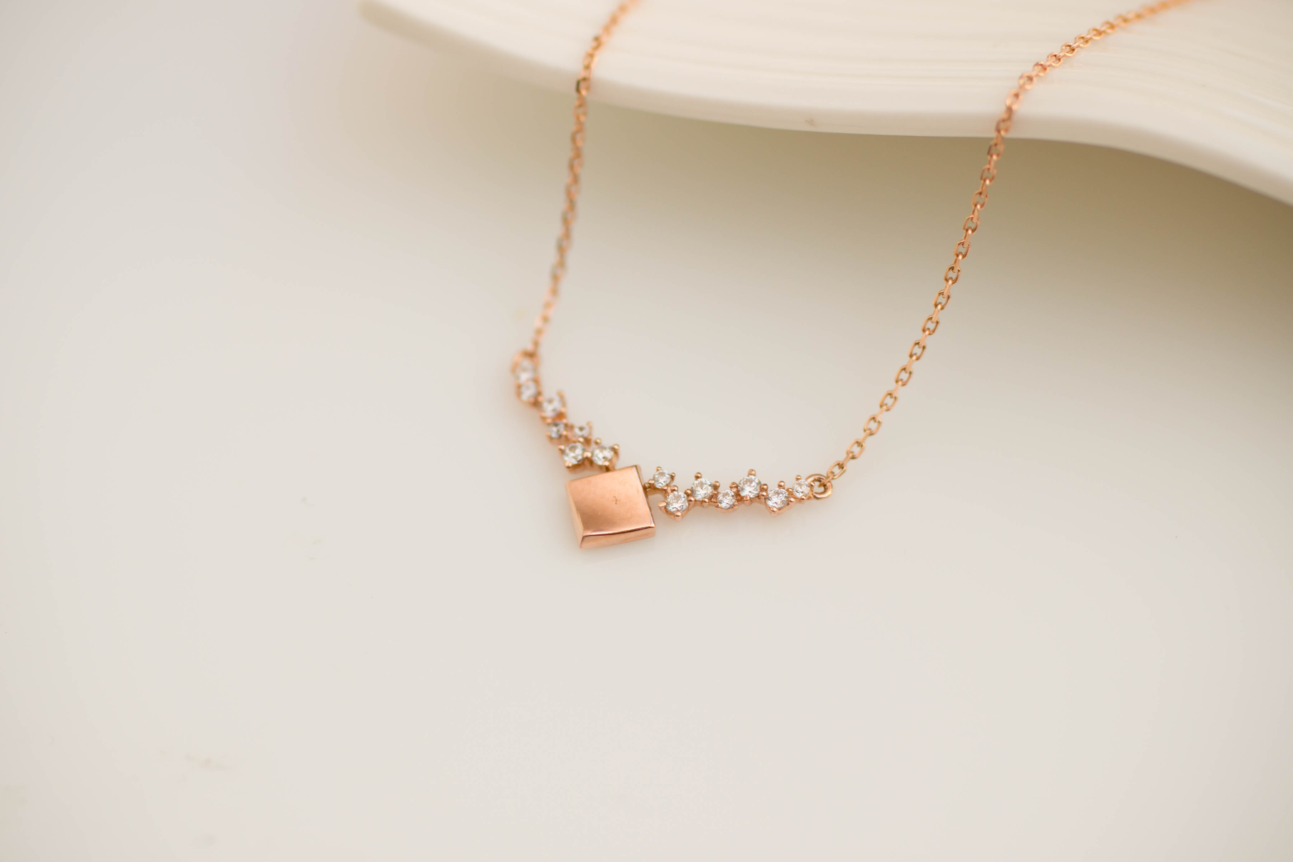 Charles Square Necklace 14K Women 14k Integrated C