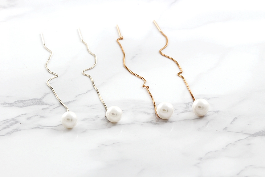 <b><p>Pearl Drop ring Ste silver cha Allgic Woman</p></b><b><p>真珠 ドロップ イヤリング 純銀製 チェーン アレルギーのない 女性 高級感のあるアクセサリー</p></b><br /><br /><p align='center'>