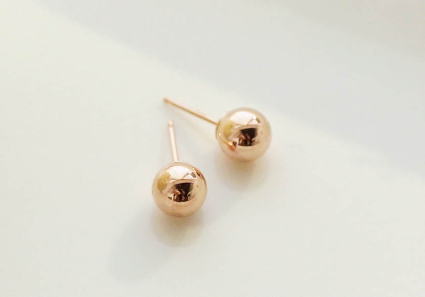 Love Ring Tangerine Earrings 14K Ball 14K Simple 1