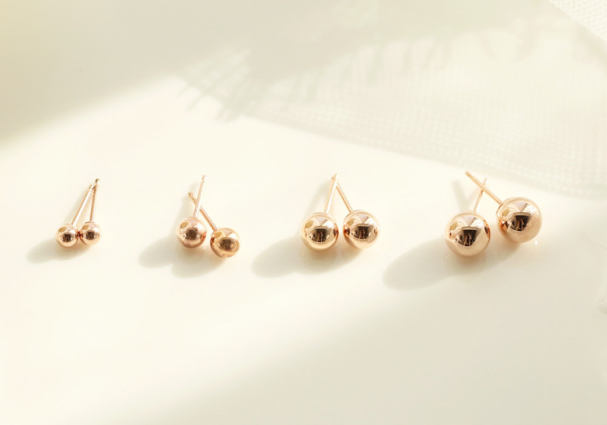 Love Ring Tangerine Earrings 14K Ball 14K Simple 1