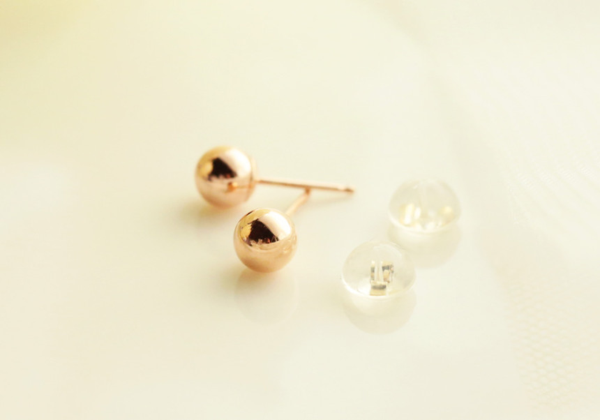 Love Ring Tangerine Earrings 14K Ball 14K Simple 1