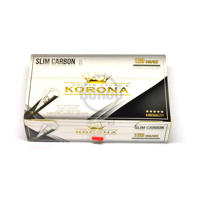 KORONA 코로나 카본 슬림 튜브 120개입 롤링타바코 필터튜브 : 보루샵