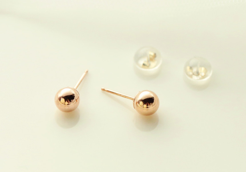 Love Ring Tangerine Earrings 14K Ball 14K Simple 1