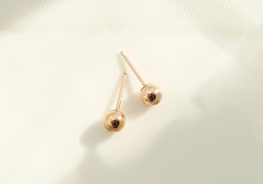 Love Ring Tangerine Earrings 14K Ball 14K Simple 1