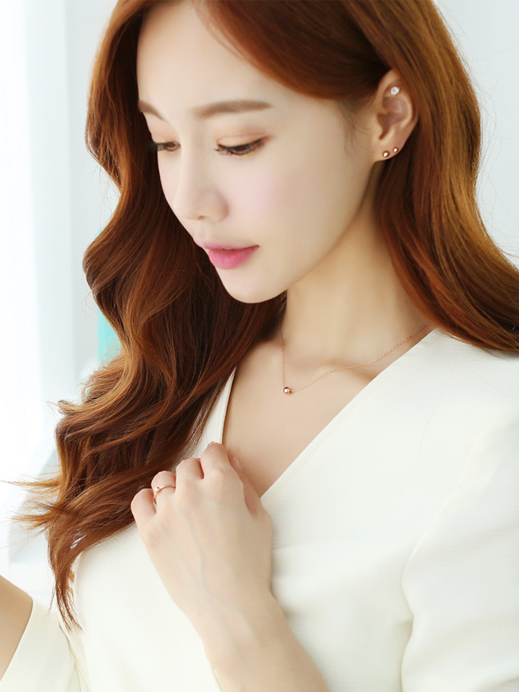 Love Ring Tangerine Earrings 14K Ball 14K Simple 1