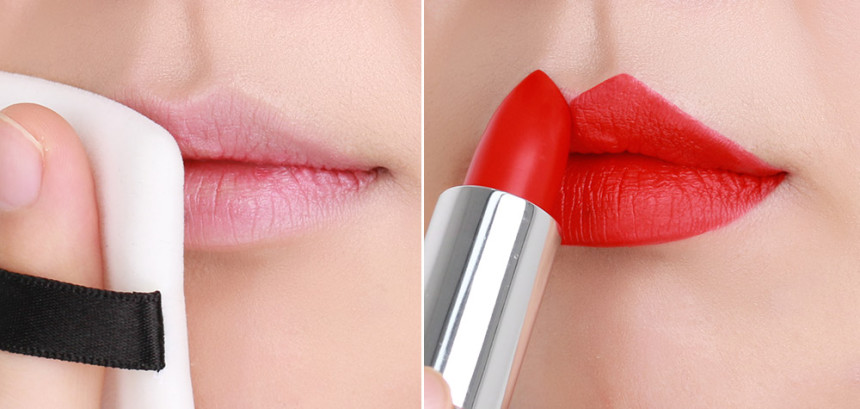 Makeup Eagle Lips Covers Powder Factor + Puff 1 pi