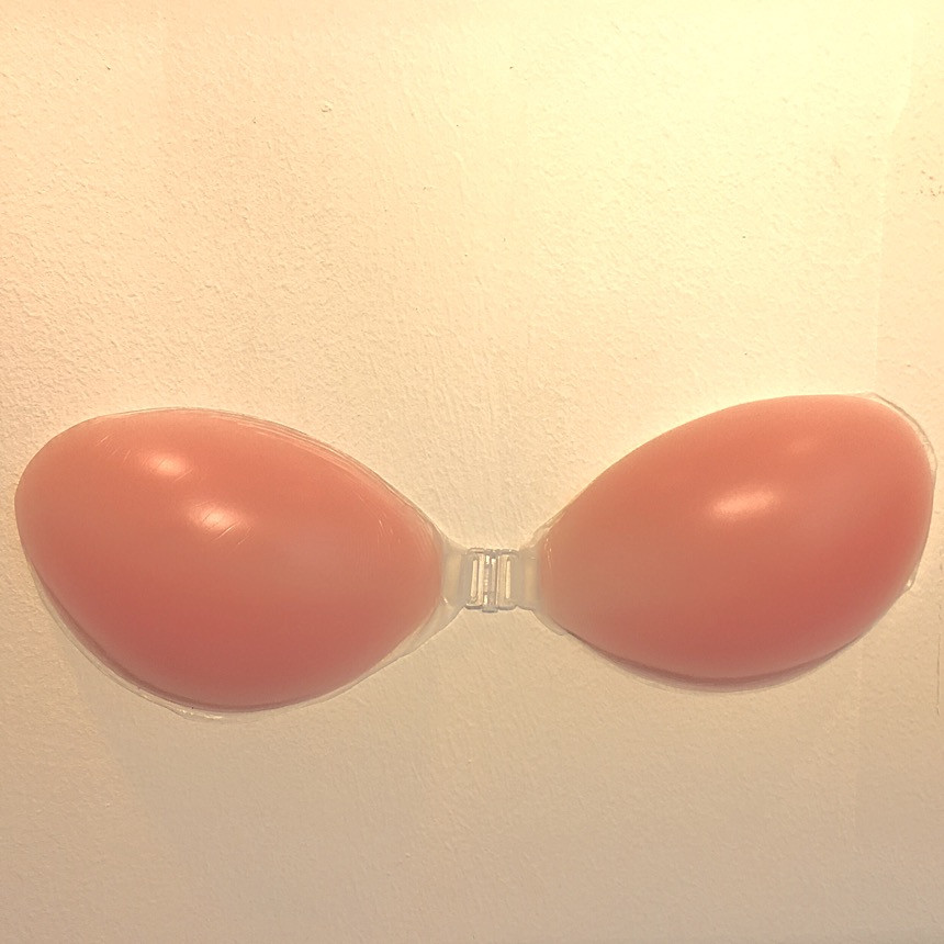 NEW NUBRA Silicone pad built-in volume up nude bra