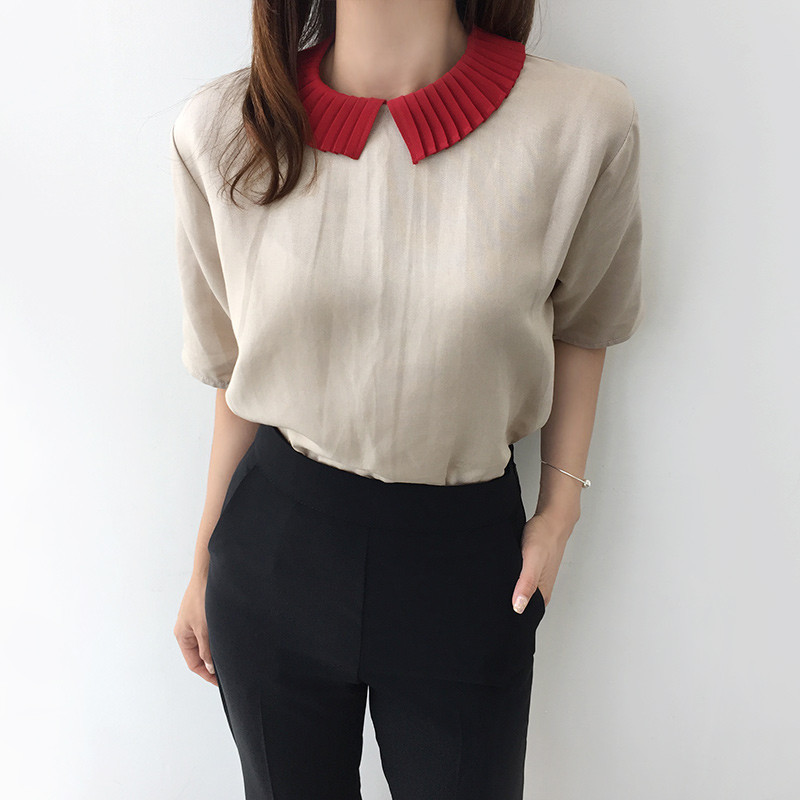 NEW FASHION LADY GIRL Blouse Color Point Blouse