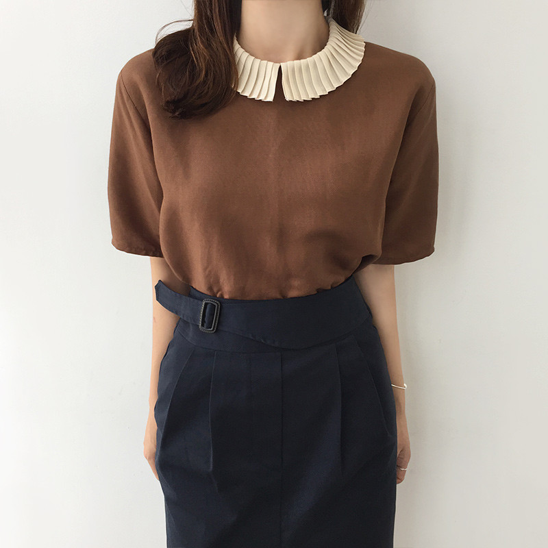 NEW FASHION LADY GIRL Blouse Color Point Blouse