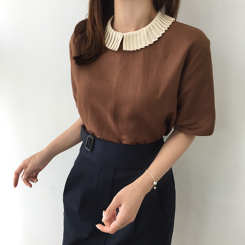 NEW FASHION LADY GIRL Blouse Color Point Blouse