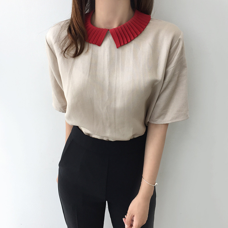 NEW FASHION LADY GIRL Blouse Color Point Blouse