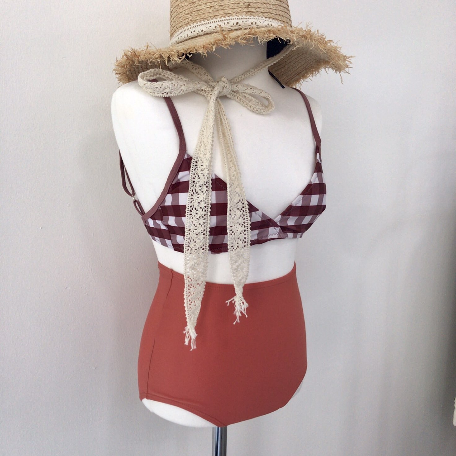 <b><p>day check High waist bikini 3ps Sexy swimwear</p></b><b><p>当日 チェック ハイウエスト ビキニ 3ps セクシーな水着 清純 女神 女性のスタイル</p></b><br /><br /><p align='center'>