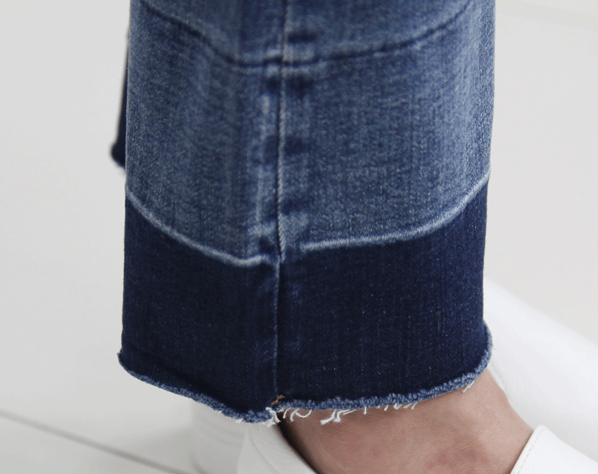 Women Jeans Pants Bending Color Boots Cut Big Size