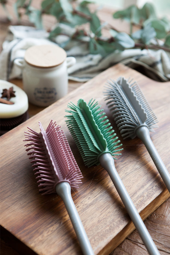 Scrubber Dish Washing Pastel Silicone Cleaning Bru