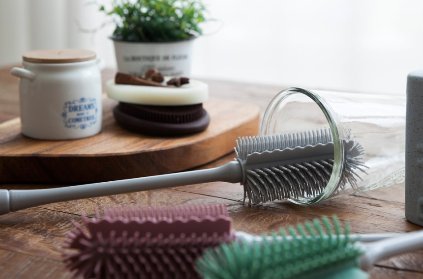 Scrubber Dish Washing Pastel Silicone Cleaning Bru