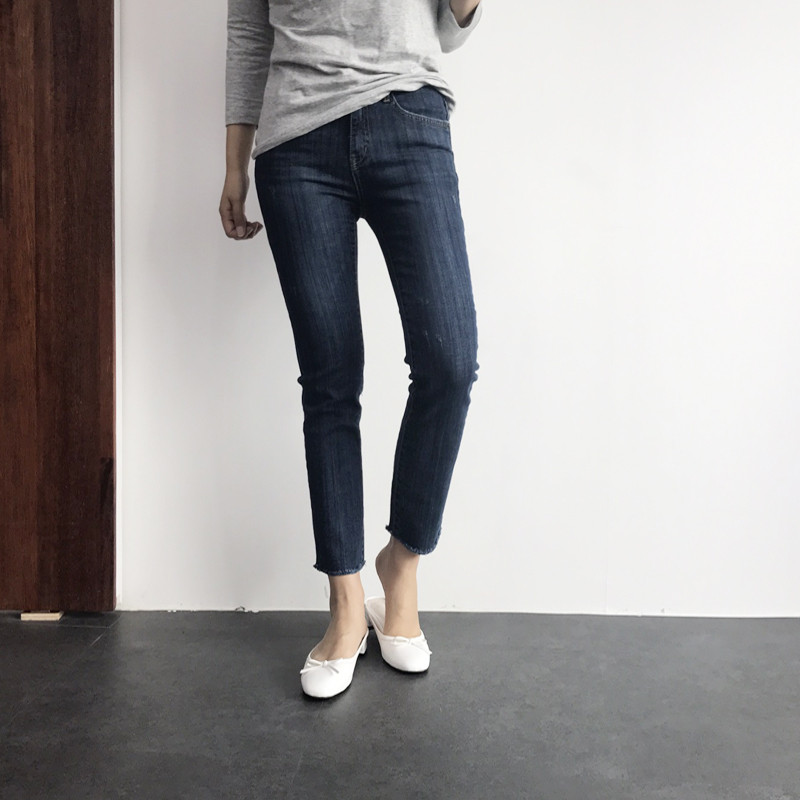 Korea Jeans Pants F Brush Spandex Denim DT17070401