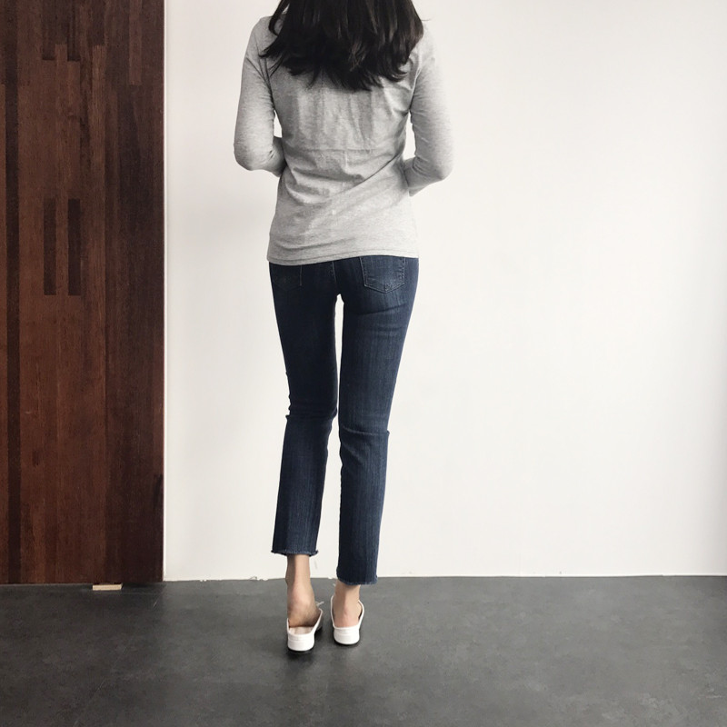 Korea Jeans Pants F Brush Spandex Denim DT17070401