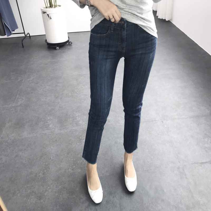 Korea Jeans Pants F Brush Spandex Denim DT17070401