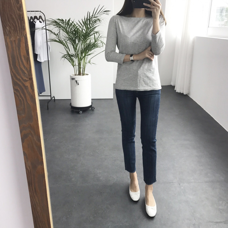 Korea Jeans Pants F Brush Spandex Denim DT17070401