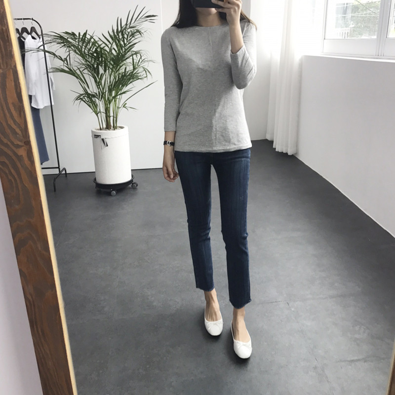 Korea Jeans Pants F Brush Spandex Denim DT17070401