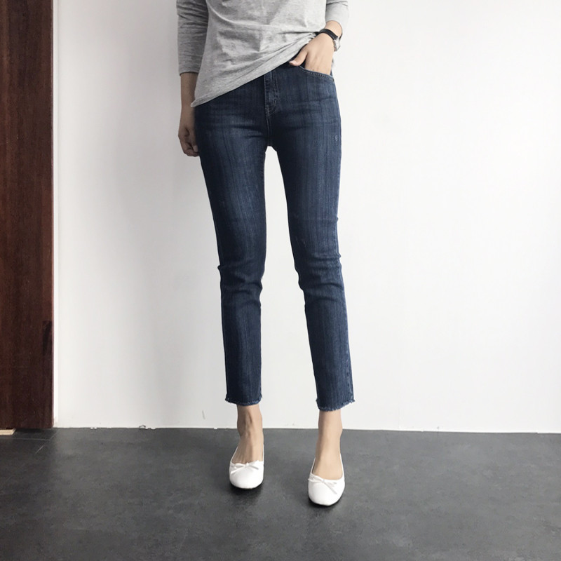 Korea Jeans Pants F Brush Spandex Denim DT17070401