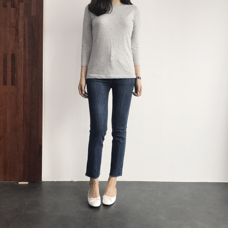 Korea Jeans Pants F Brush Spandex Denim DT17070401