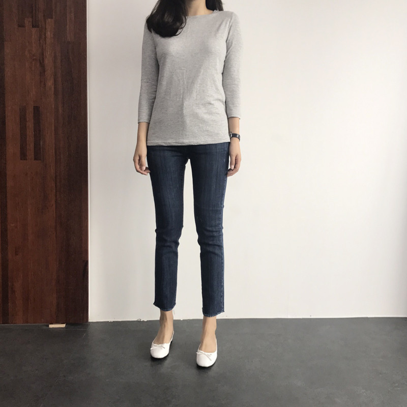 Korea Jeans Pants F Brush Spandex Denim DT17070401