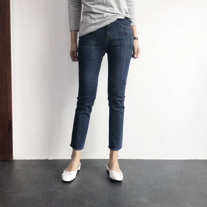 Korea Jeans Pants F Brush Spandex Denim DT17070401