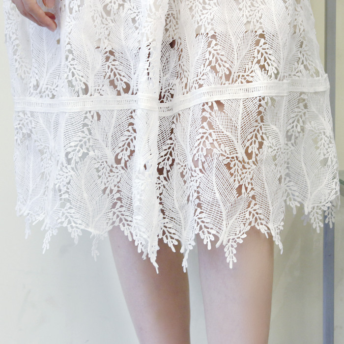 NEW FASHION LADY GIRL DRESS White lace summer dres