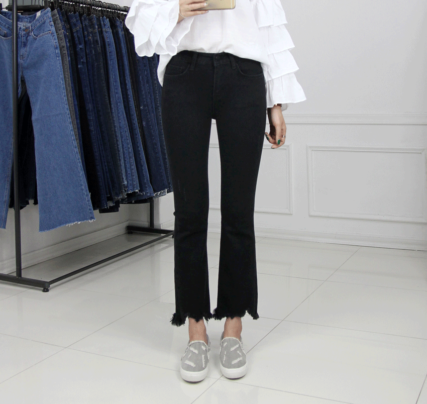 Women Jeans Pants Skirts Black Boots Cut Women Jea