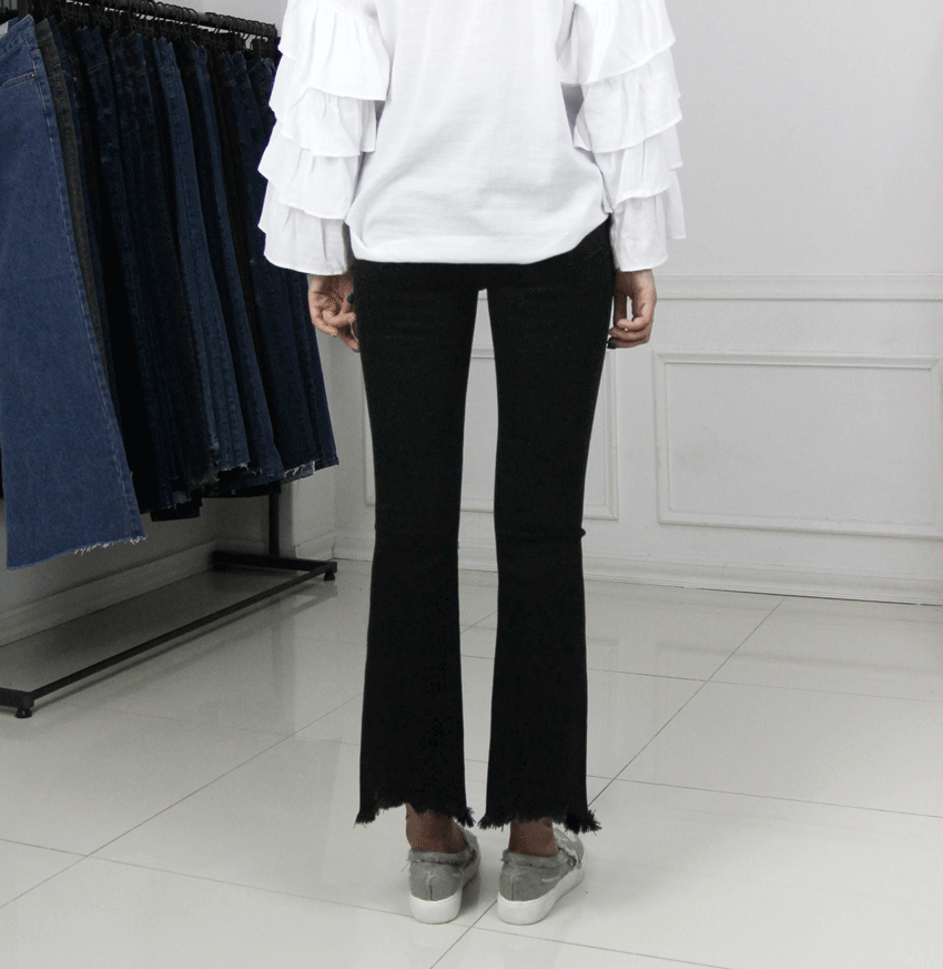 Women Jeans Pants Skirts Black Boots Cut Women Jea