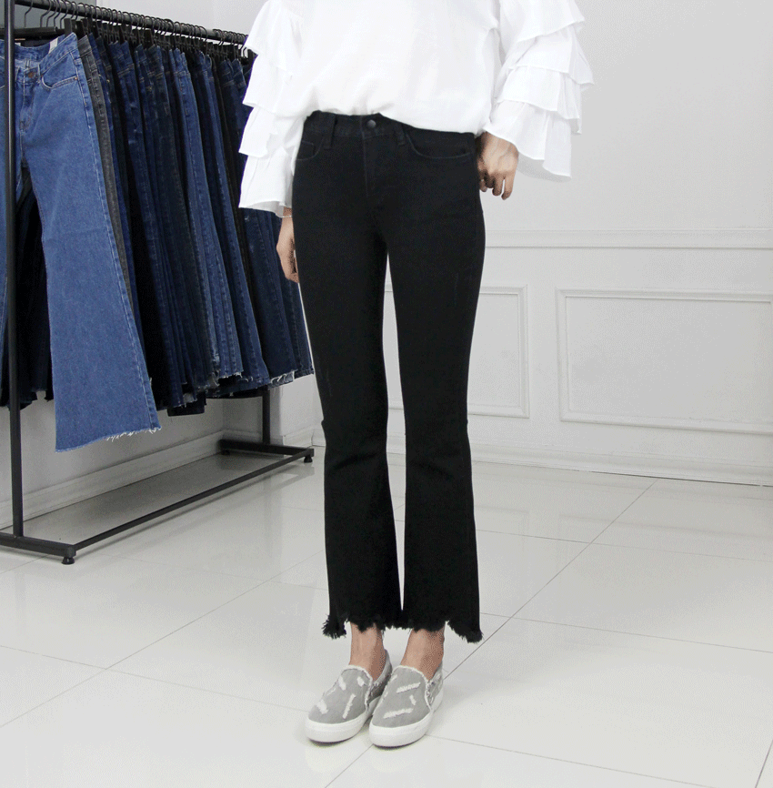 Women Jeans Pants Skirts Black Boots Cut Women Jea