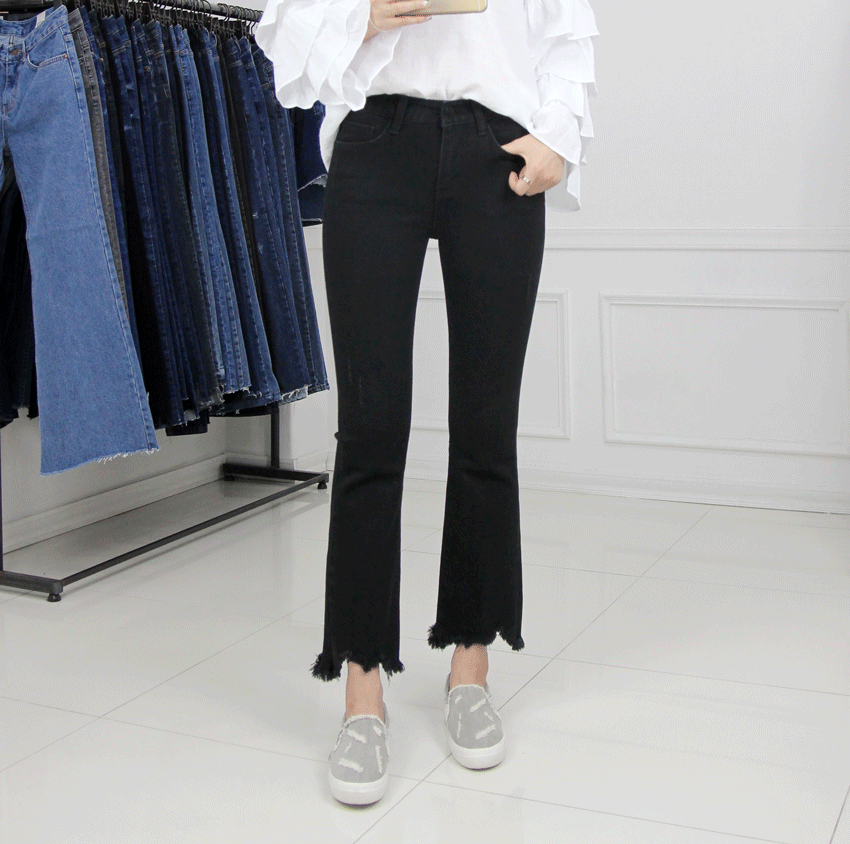 Women Jeans Pants Skirts Black Boots Cut Women Jea