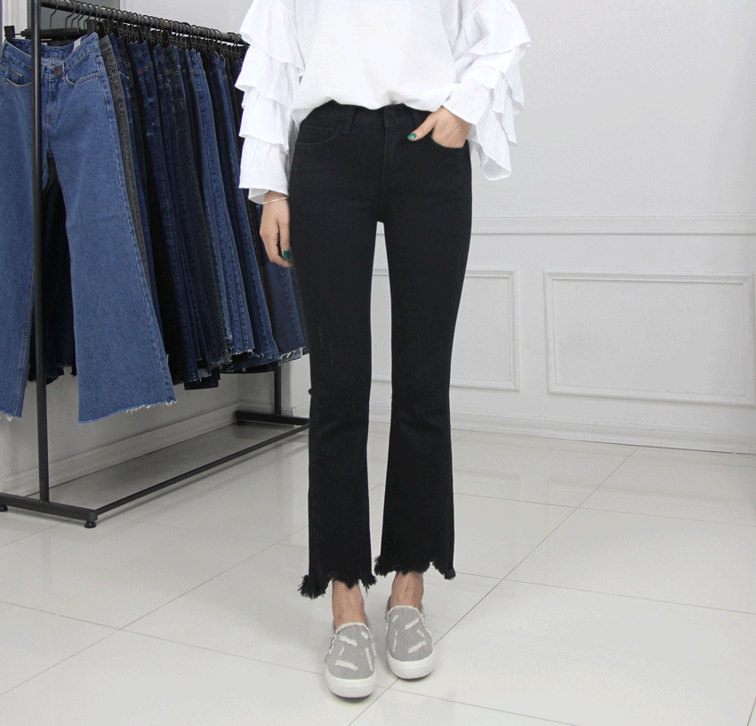 Women Jeans Pants Skirts Black Boots Cut Women Jea