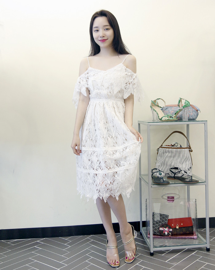 NEW FASHION LADY GIRL DRESS White lace summer dres