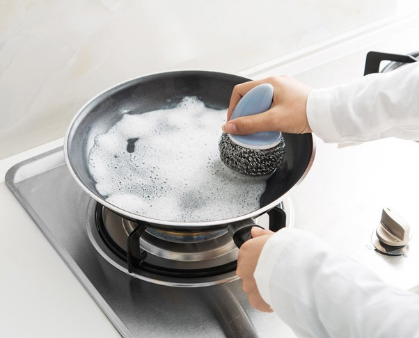 Scrubber Dish Washing Idea Spiked Handle Iron Scru