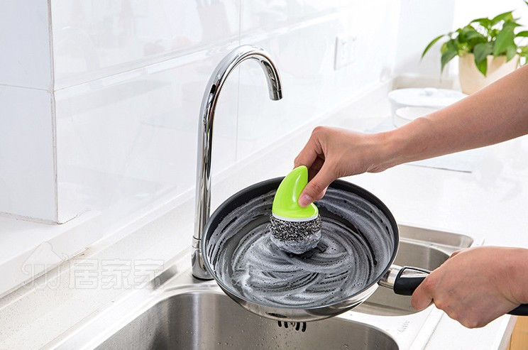 Scrubber Dish Washing Idea Spiked Handle Iron Scru
