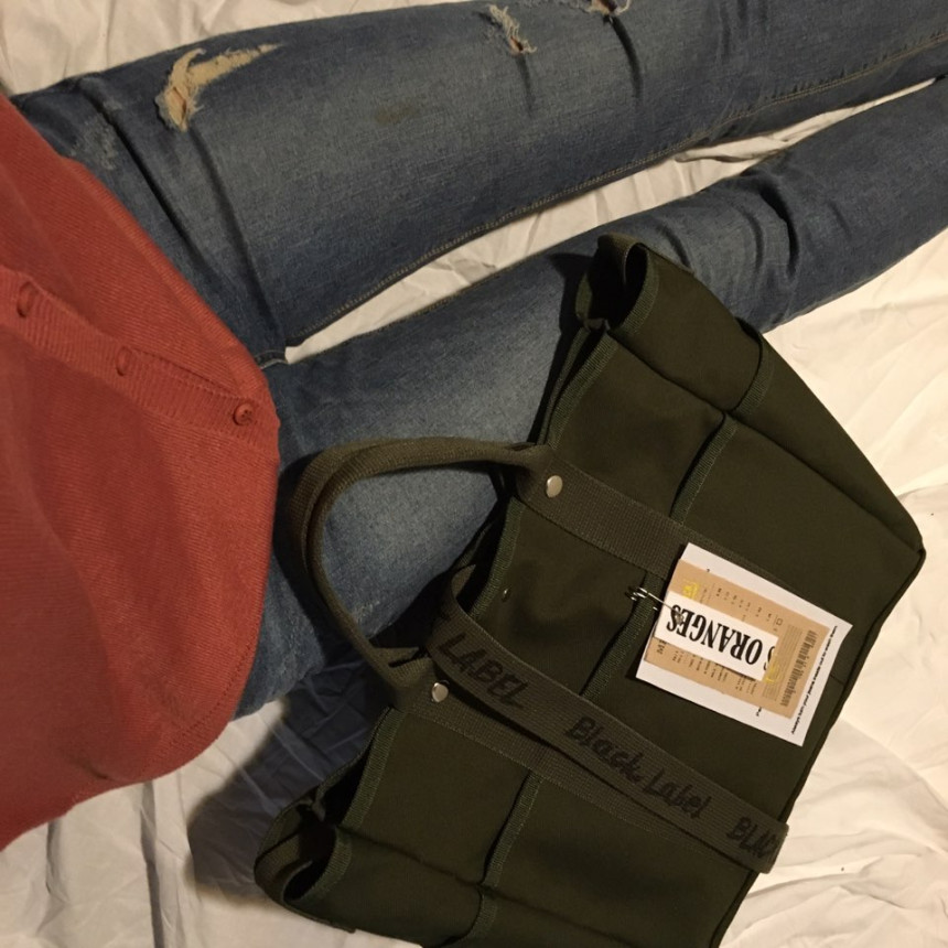 New Women's Bags Black Label Canvas Tote 3color