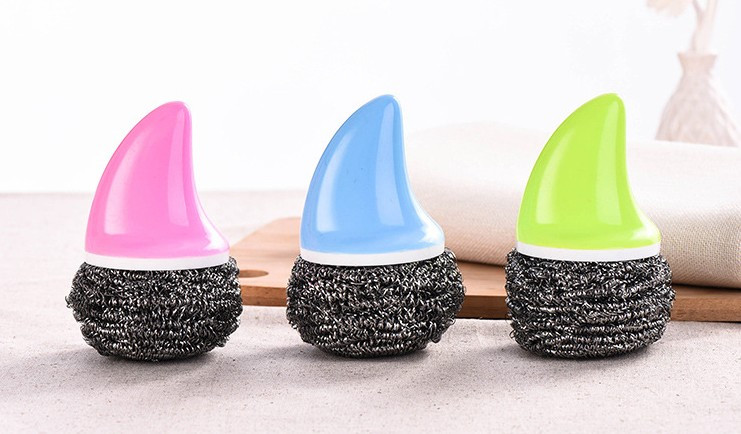 Scrubber Dish Washing Idea Spiked Handle Iron Scru