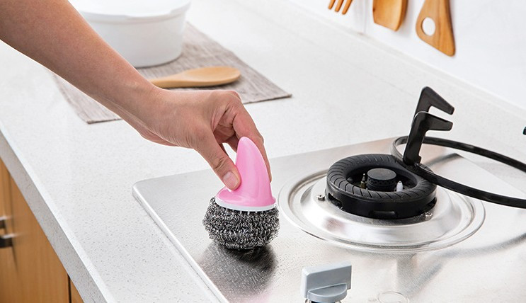 Scrubber Dish Washing Idea Spiked Handle Iron Scru