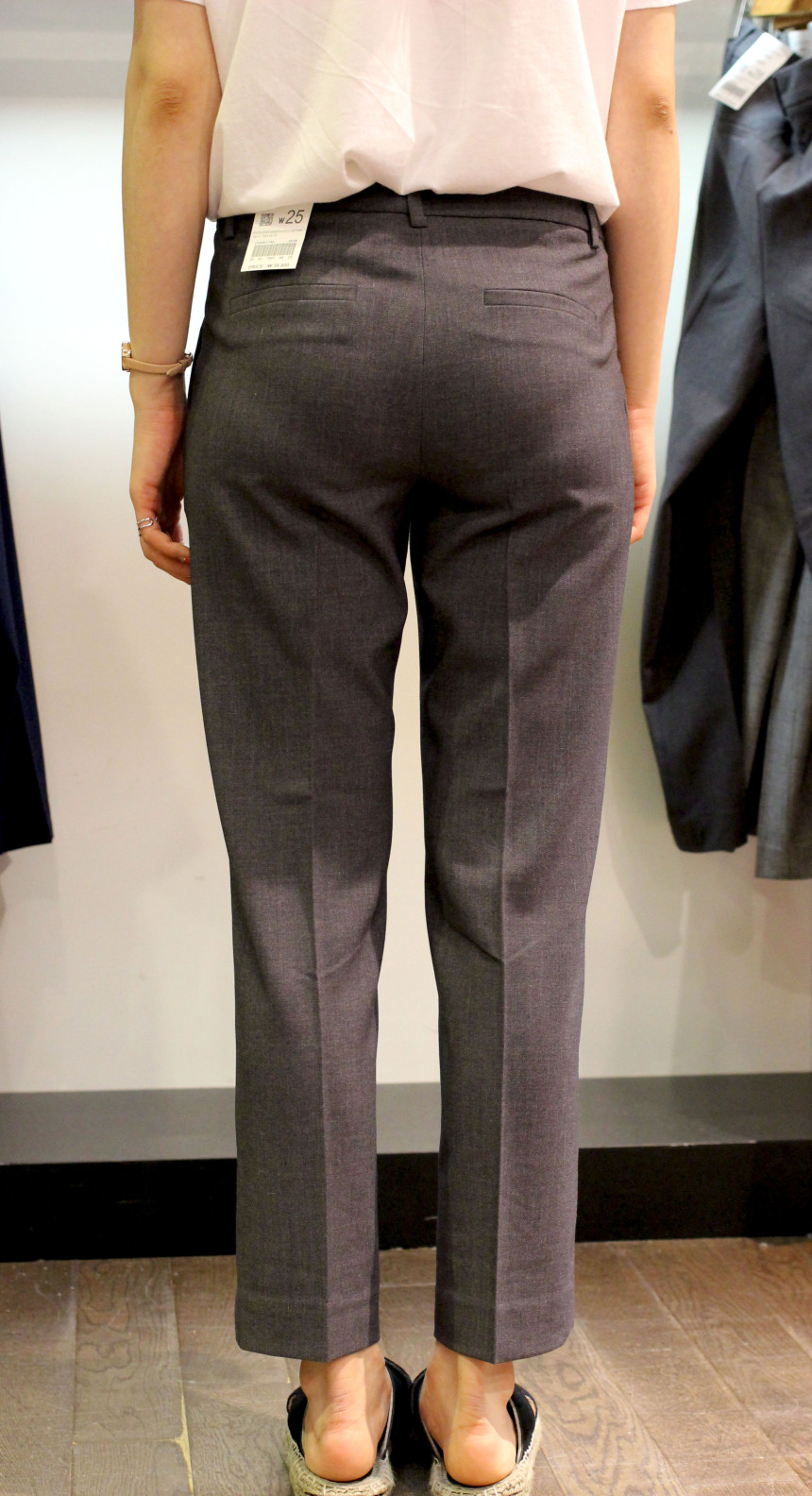 New Men's Pants Giordano Women Slim Slacks Back