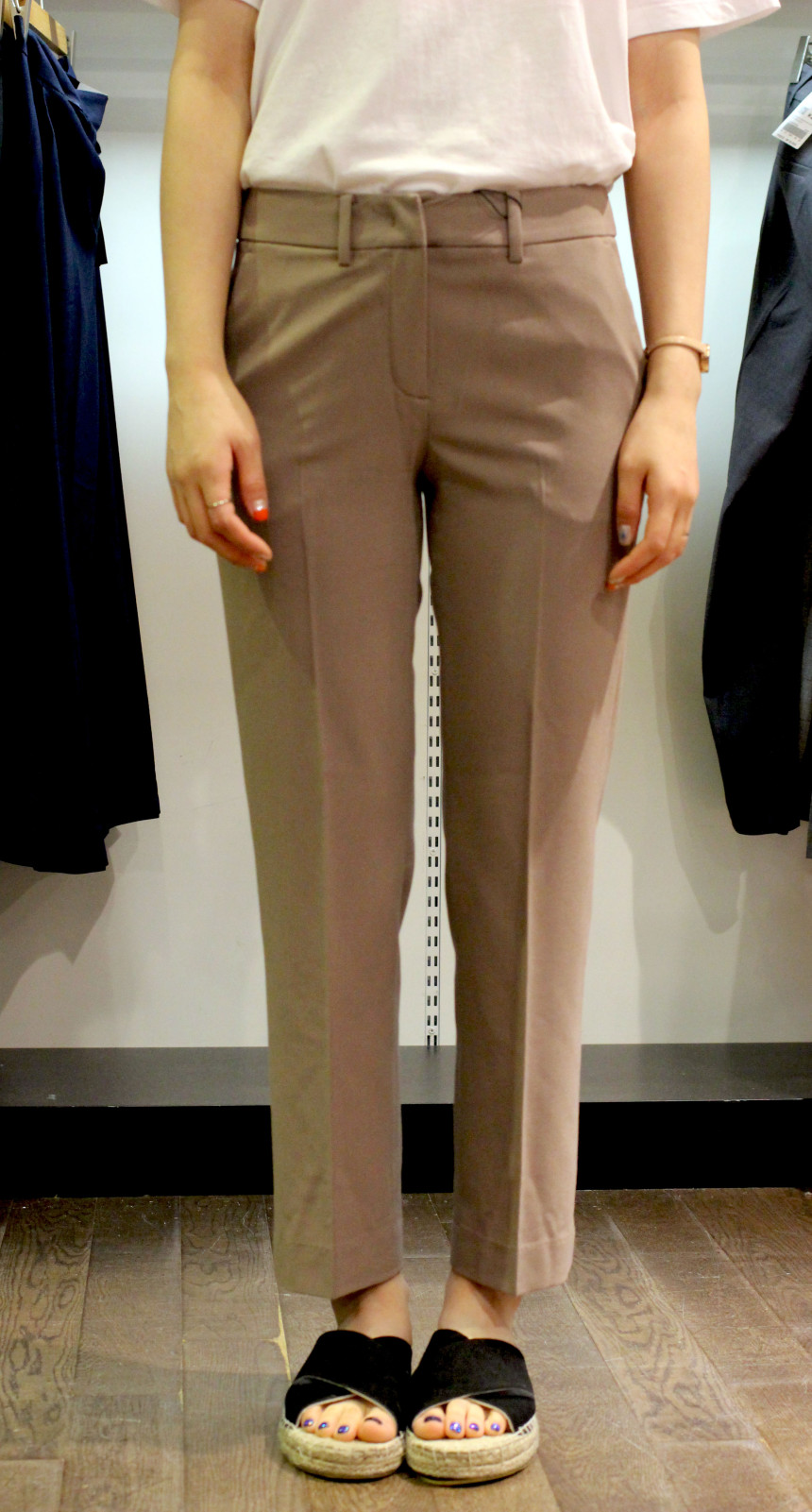 New Men's Pants Giordano Women Slim Slacks Back