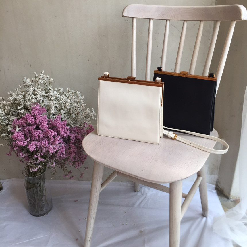 New Square gold mini bag 2color 30s female autumn 