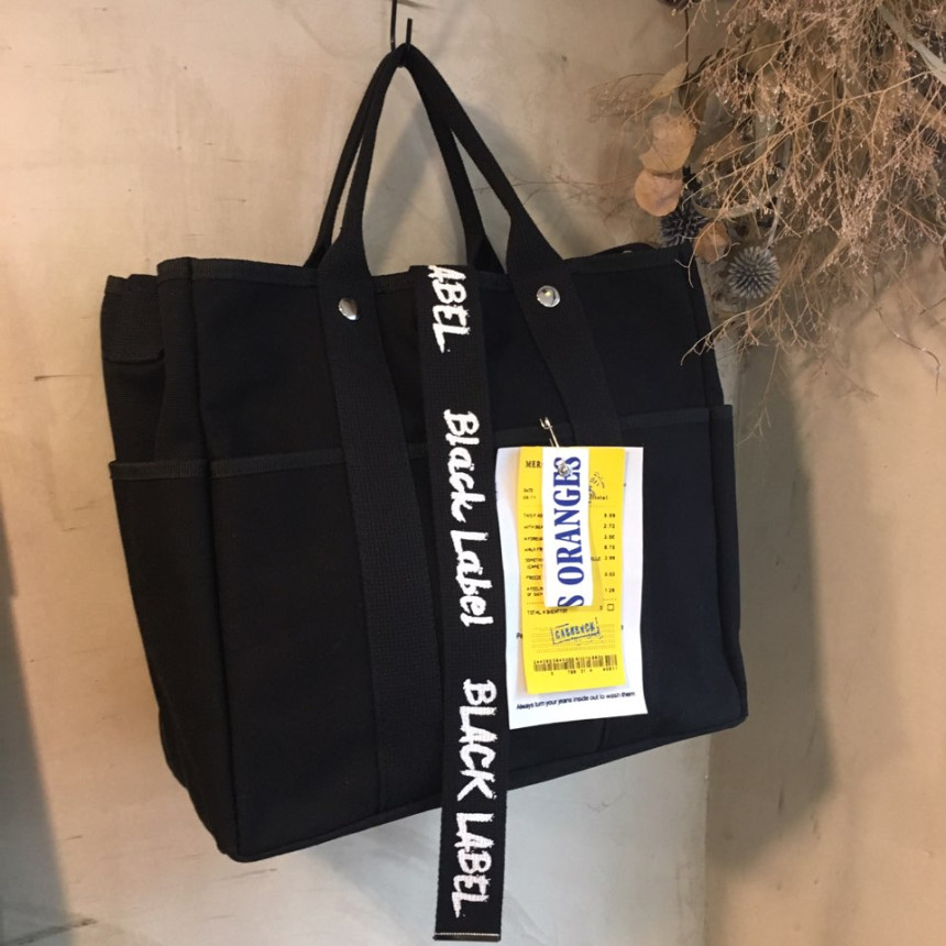 New Women's Bags Black Label Canvas Tote 3color