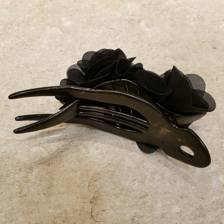 New Black Flower Double Head Big Size Tong Pin